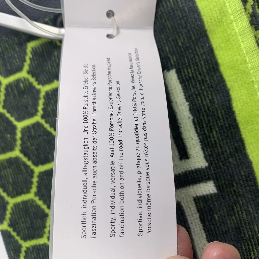 Porsche Golf Woven Towel with Tag‎ Carabiner Promo Item 2015 Packaged RARE